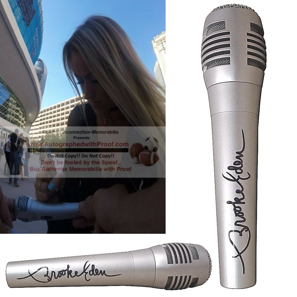 Brooke Eden American Idol Signed Microphone Proof